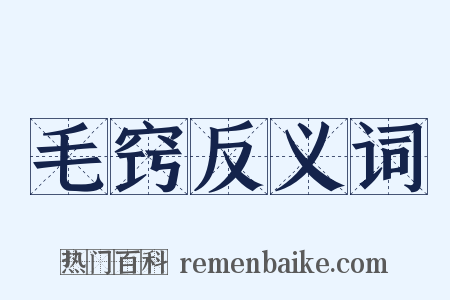 毛窍反义词是什么意思的图片